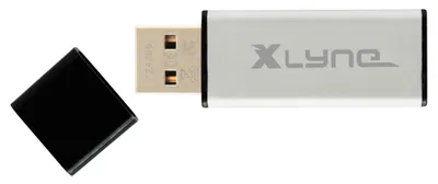 Produktbild von xlyne ALU, 16 GB, USB Typ-A, 2.0, 8 MB/s, Kappe, Schwarz, Silber