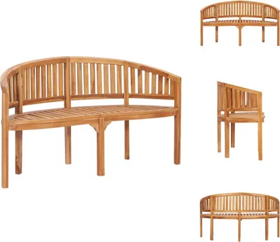 Produktbild von vidaXL Bananenbank 151 cm Massivholz Teak -  Gartenbänke