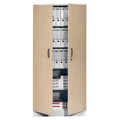 Produktbild von Gürkan Stahlschrank 100118 verkehrsweiß, ahorn 92,0 x 42,0 x 195,0 cm