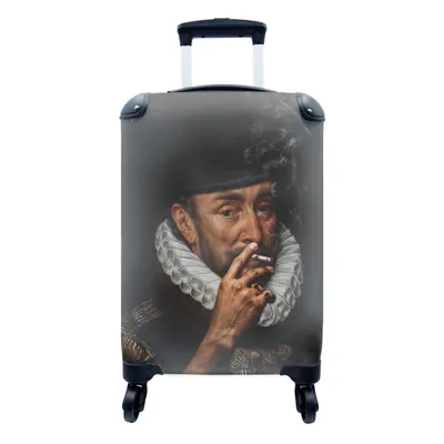 Produktbild von MuchoWow® Koffer Handgepäck Trolley Rollkoffer Kleine Reisekoffer mit 4 Rollen - Wilhelm von Oranien - Adriaen Thomasz - Zigarette - Cabin Size < 55x40x23 cm & 55x40x20 cm - Fotokoffer - Kabinenkoffer - Boardgepäck - Reise-Box - Reisekoffer - Reisegepäck - Koffer mit Bild - Trolley für Kinder
