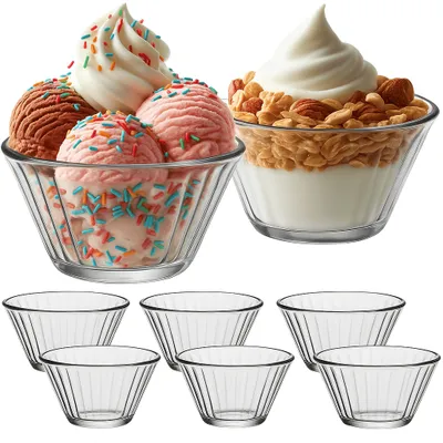 Produktbild von Eisbecher 6 Stück SET Eisschalen Dessertschale Dessertgläser Eisgläser 200 ml
