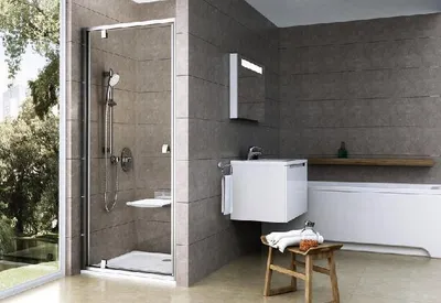 Obrázok produktu pre Sprchové dvere Ravak Pivot PDOP1-80 satin+Transparent 03G40U00Z1