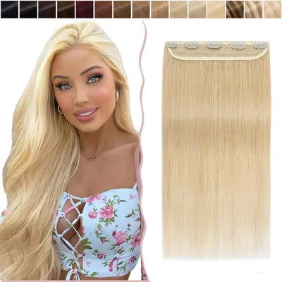 Image de Extension de cheveux avec 5 clips, couleur blonde moyenne