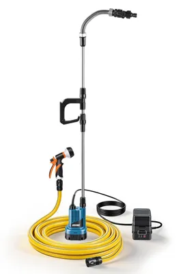 Zdjęcie produktu dla Pompa zanurzeniowa Accu-Dompeldruk, kompatybilna z akumulatorami litowymi 18V-21V, moc 300W, pompa do brudnej wody, wydajność 5000 l/min, wysokość podnoszenia 8 m (bez akumulatora)