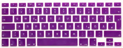 Produktbild von System-S Silikon Tastaturschutz Tastaturabdeckung QWERTZ Deutsche Tastatur Abdeckung Schutz für MacBook Pro 13" 15" 17" iMac MacBook Air 13" in Lila