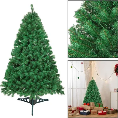 Obrázok produktu pre Jayseuw 120cm umelý vianočný stromček Jedľa s 220 tipmi PVC ihiel Stojan a skladací systém Vianočný stromček zelený