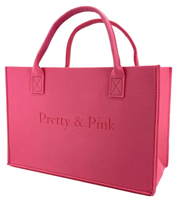Produktbild von heimtexland ® Allzweck Filztasche Shopper Tasche Tragetasche Filz Einkaufstasche Einkaufskorb XL Shopping Bag Henkeltasche Typ717 Pink Pretty