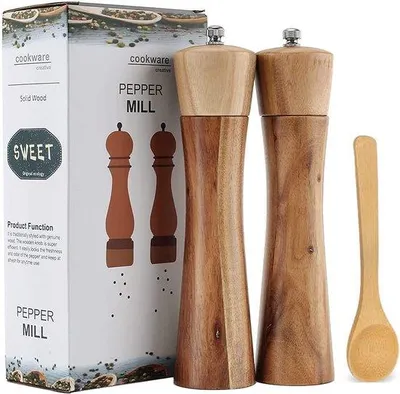 Produktbild von Famanu Pepermühle und Salzstreuer Set - Hochwertiges Material - Nachfüllbar