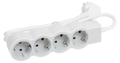 Image de Legrand multiprise plat 4x prise, 3 mètres de câble blanc-gris 694561