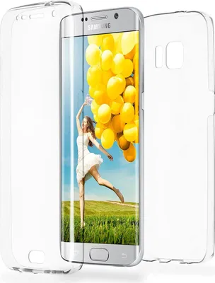 Produktbild von Full Cover Für Samsung Galaxy S6 Edge 5,1" Silikon TPU 360 Transparent Schutzhülle