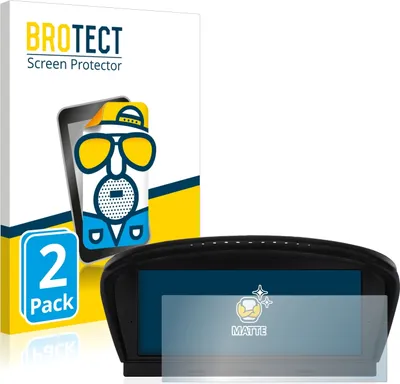 Produktbild von 2x BROTECT Schutzfolie für BMW 5 E60 2003-2007 iDrive Infotainment System 8.8" 2001-2018 Displayschutz Displayschutzfolie Folie Matt Entspiegelungsfolie