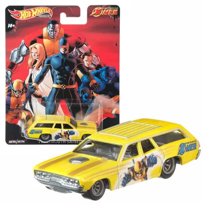 Produktbild von Pop Culture X-Men | Hot Wheels Premium Auto Set | Cars Mattel '71 Plymouth Satellite