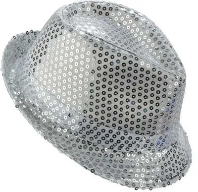 Obrázek produktu pro Flitrový klobouk party klobouk stříbrný