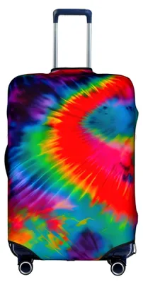 Produktbild von Elastische Gepäckabdeckung mit buntem Batikmuster für Koffer von 45,7 bis 81,3 cm