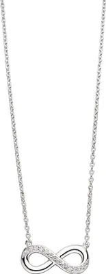 Produktbild von Collier Kette mit Anhänger Unendlichkeit 925 Sterling Silber mit Zirkonia 41 cm