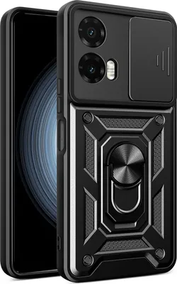 Produktbild von Hülle für Motorola Moto G35 Magnetische Ring Ständer Halter Dia Kameraschutz TPU Bumper Silikon Schutzhülle Schwarz