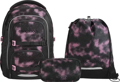 Produktbild von Coocazoo Porter Pink Illusion Schulrucksack Set 3tlg.