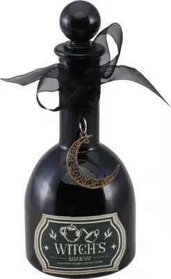Produktbild von Deko Giftflasche "WITCH´S BREW" 19,5 cm | Schwarz