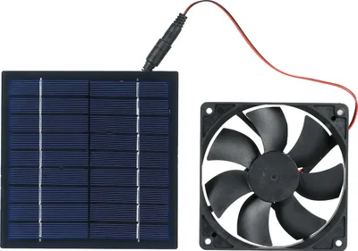 Produktbild von Solarpanel Lüfter Solar Ventilator 5W 6V IP65 Wasserdicht für Haustierhäuser Hühnerhühnerhäuser RV Dach Auto Solarpanel Abluftventilator