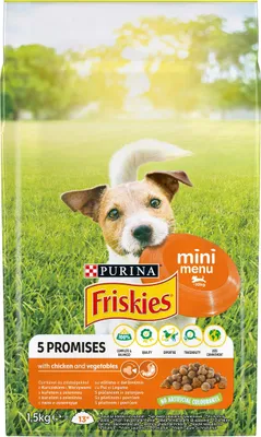 Zdjęcie produktu dla FRISKIES MINI MENU Kurczak, warzywa 1,5kg