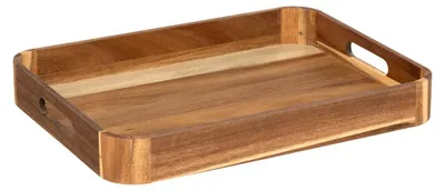 Produktbild von Rechteckiges Serviertablett aus Akazienholz, Marke Five®, mit Griffen