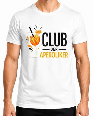 Obrázok produktu pre Tričko s nápisom "Club der Aperoliker Spritz Cocktail Sommer Party Mädelsabend JGA", biela farba, veľkosť S