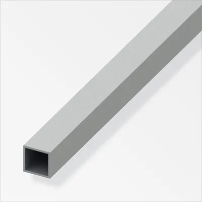 Produktbild von alfer Vierkantrohr 1 m, 15 x 15 x 1 mm Alu eloxiert gebürstet edelstahl