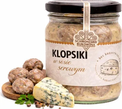 Produktbild von Fleischbällchen in Käsesauce 380g - Schronisko Bukowina