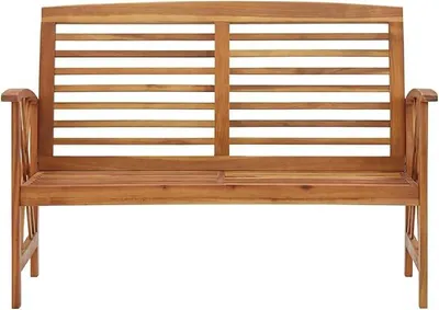 Imagen del producto de Banco de jardín de 119 cm, fabricado en madera maciza de acacia, para uso en exteriores