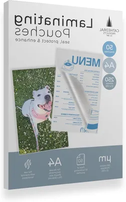 Productafbeelding van Lamineerfolie A4 - Beschermende vellen - Documenten beschermen - Dikte 150 micron - 50 stuks - Transparant