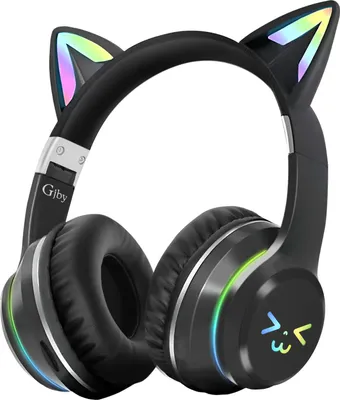 Produktbild von Avizar, Bluetooth Kopfhörer Leuchtende Katzenohren, Schwarz