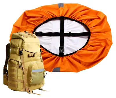 Produktbild von Wasserdichte Regenhülle für Rucksack - Taschenüberzug mit reflektierendem Streifen, universeller Schutz für Schulrucksäcke und Outdoor-Aktivitäten