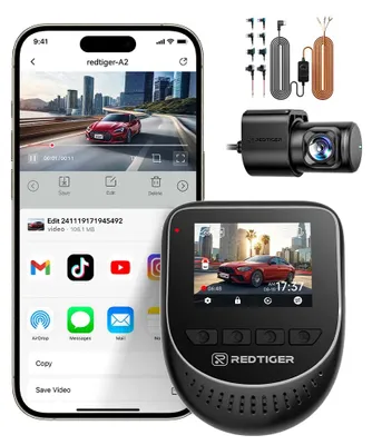 Produktbild von Dashcam, Dual-Channel-Aufnahme, WiFi und App-Steuerung, MIT HW-KIT, Keine