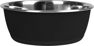 Image de Karlie Ecuelle inscriptible - Ecuelle pour chien - acier inoxydable - noir - 2700 ml - diam.18-24 cm