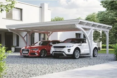 Obrázek produktu pro Přístřešek na auto Konsta dvojitý 618 x 500 cm bílý vč. alu plechu a 2 oblouků