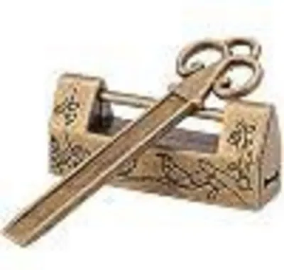 Produktbild von Mini Vorhängeschloss Chinesischer Stil mit Schlüssel, Antikes Zinklegierung Schloss für Schmuckschatulle, Tagebuch, Schublade, Bronze