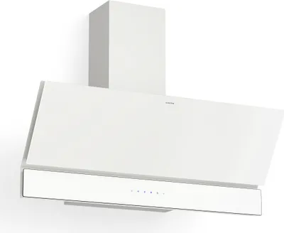 Image de Klarstein Velaire Hotte Aspirante 90 cm - Hotte Décorative, 820 m³/h, A++ Énergie, Commandes Tactiles, LED, Filtre Charbon, Silencieuse, 3 Vitesses + Boost, Hotte Cuisine Moderne, Blanc