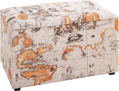 Produktbild von HAKU Sitztruhe Motiv - MDF, Textilgewebe, B/H/T: 65x42x40 cm