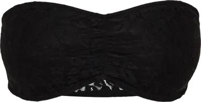 Productafbeelding van Urban Classics dames bandeau top met koorden, zwart - maat XS