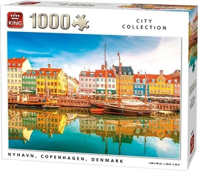 Image de King 5704 Danemark Puzzle Nyhavn, 68 x 49 cm, 1000 pièces