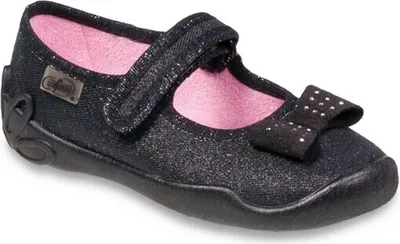 Produktbild von Mädchen Ballerinas Hausschuhe Befado festlich Schwarz 27