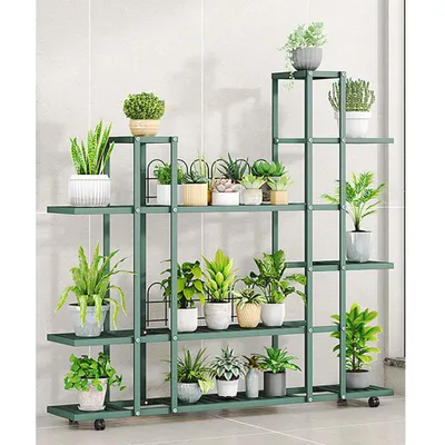 Zdjęcie produktu dla Pflanzenständer Blumenständer Metall Grün