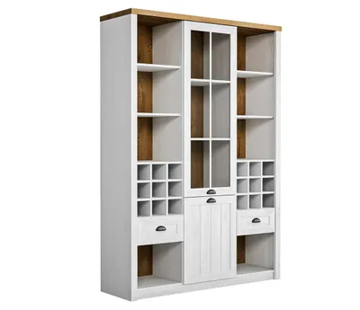 Image de AX LIVING Armoire vitrine Palmano W2P2T largeur 140 cm, pin d'Andersen
