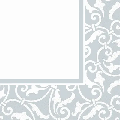 Produktbild von Servietten "Hochzeit" - Silber Weiß | 16 Stk./33x33cm