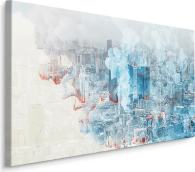 Obrázek produktu pro Image barevné abstraktní město ložnice dekorace s módní 3D efekt 120x80cm