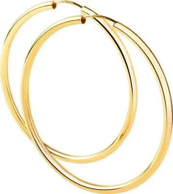 Zdjęcie produktu dla Kolczyki kółka w kształcie litery V, srebro 925/- pozłacane 60 mm