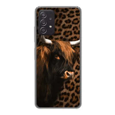 Produktbild von MuchoWow® Handyhülle Schutzhülle Hülle für Samsung galaxy a73 Schottischer Highlander - Pelz - Pantherdruck Silikon Softcase Handy Hülle - Handyhülle