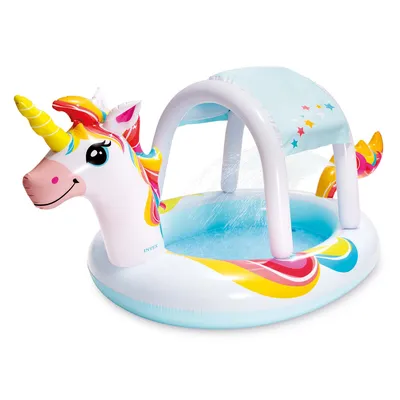 Produktbild von Intex Planschbecken Unicorn 254 x 132 x 109 cm Mit Sonnendach 130 L