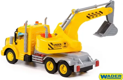 Image de Excavateur de voiture sur volant d'inertie jaune