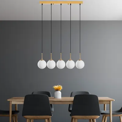 Produktbild von Opviq, Orbýtal - 15-14022, Kronleuchter, Gold, METALLKÖRPER, 80 x 15 x 115 cm